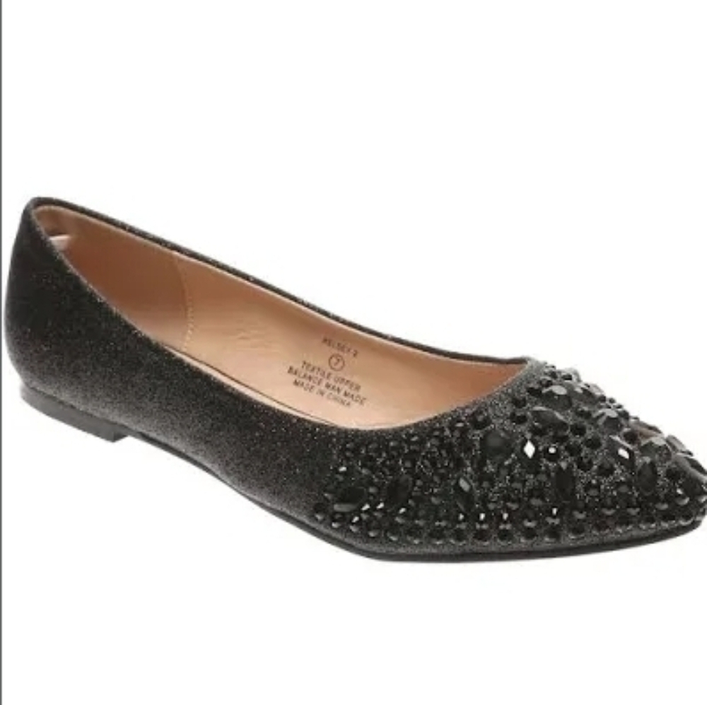 Lauren Lorraine Black Kelsey Flats Size 11